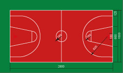 篮球场标线图